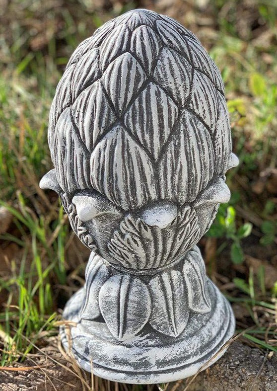 Steinfigur "Engel Auf Kugel" H.60 Cm Steinguss Skulptur Statue