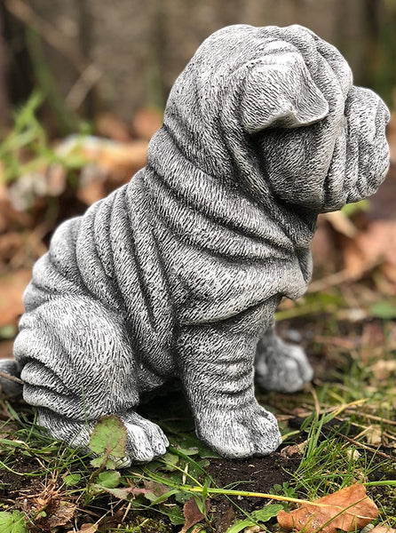 Steinfigur Hund Shar-Pei