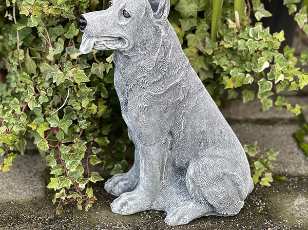 Steinfigur Hund Schäferhund groß
