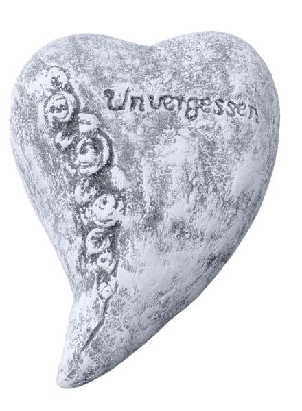 Grabherz Steinherz Herz Inschrift Steinfigur