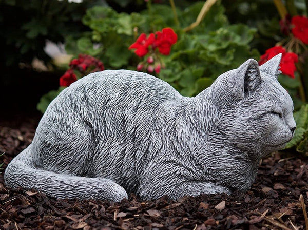 Steinfigur Katze Träumerle