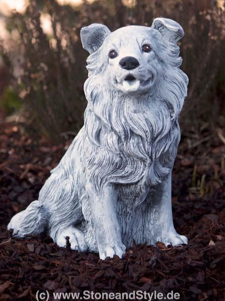 Steinfigur Hund Collie