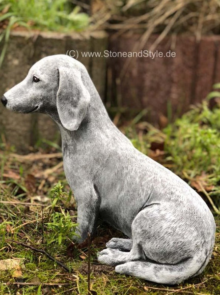 Steinfigur Hund Dackel