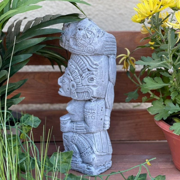 Steinfigur Azteken Maya Totem