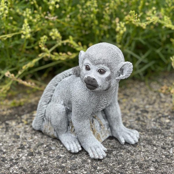 Steinfigur Totenkopfäffchen