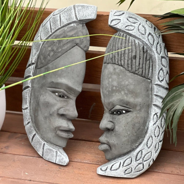 Afrikanisches Wandrelief 2er Set "Loango Kongo"