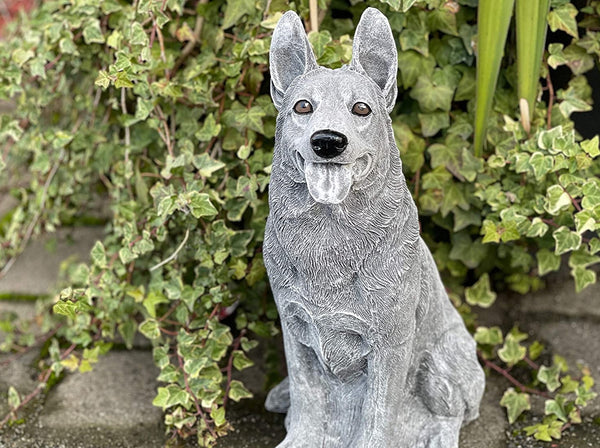 Steinfigur Hund Schäferhund groß