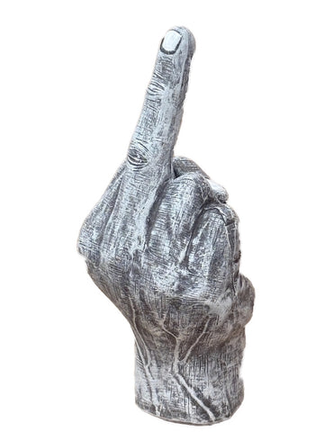 Steinskulptur Mittelfinger Fuck Off