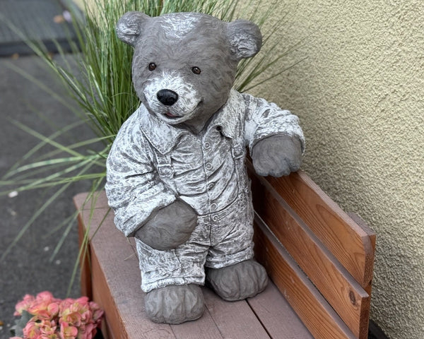 Steinfigur Teddy Leopold XL