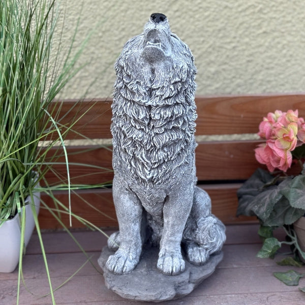 Steinfigur Wolf gross