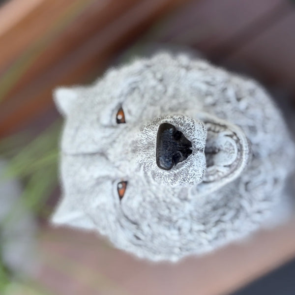 Steinfigur Wolf gross