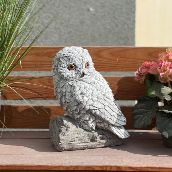Steinfigur Schneeeule (neues Model)