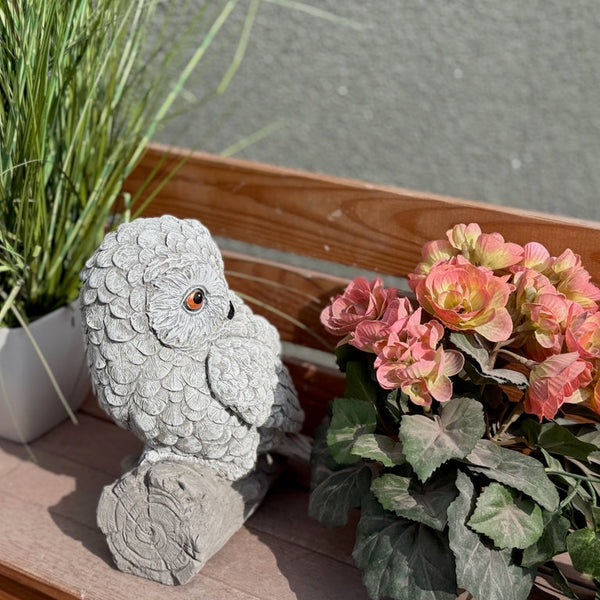 Steinfigur Schneeeule (neues Model)