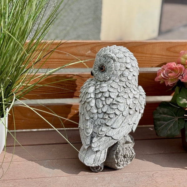 Steinfigur Schneeeule (neues Model)
