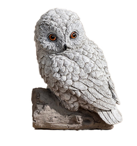 Steinfigur Uhu Kauz Schneeeule