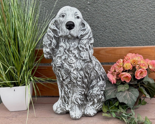 Steinfigur Cocker Spaniel XL