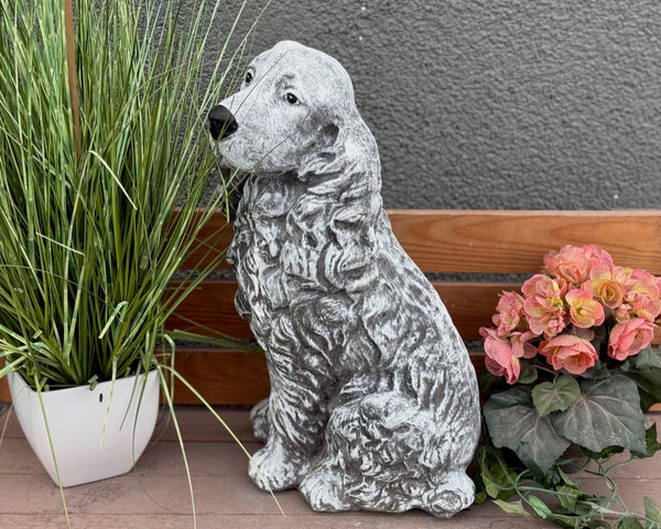 Steinfigur Cocker Spaniel XL