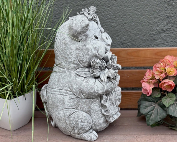 Steinfigur Schweinchen XL Sau Gundel