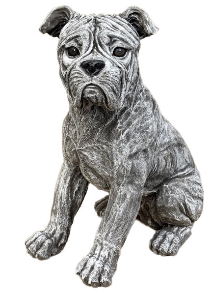 Steinfigur American Bulldog frostfest gross