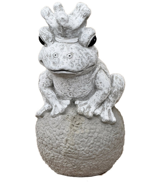 Steinfigur Frosch Froschkönig gross frostfest