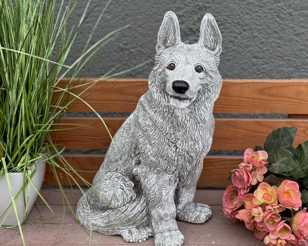 Steinfigur Schäferhund groß