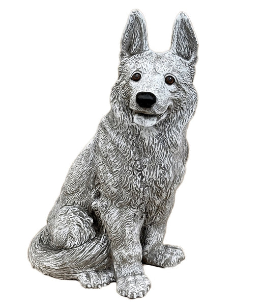 Steinfigur Schäferhund gross frostfest Gartenfigur Schäferhund