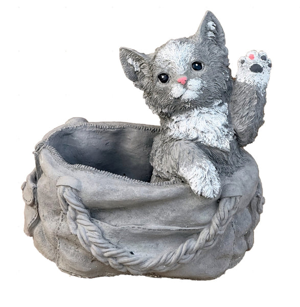 Steinfigur Katze Katzenfigur Gartenfigur Katze