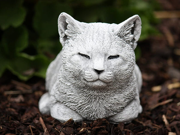 Steinfigur Katze Nappy
