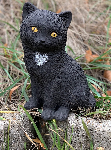 Steinfigur Katze "Morle" schwarz