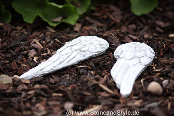 Steinfigur kleine Engel Flügel ( 1 Paar )