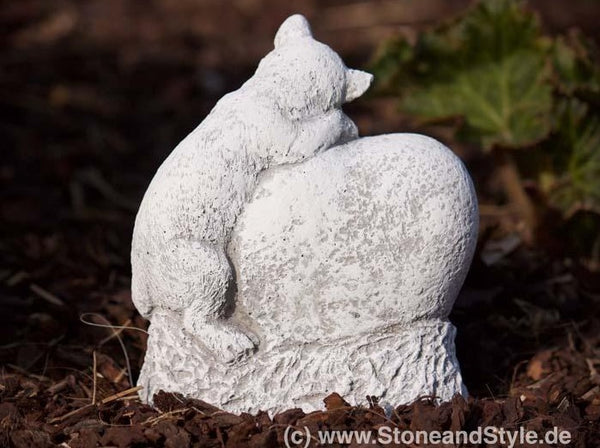 Steinfigur Grabschmuck Katze "Danke für die schöne Zeit"