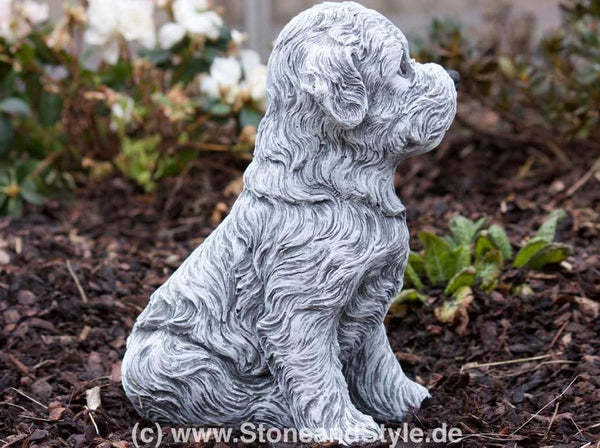 Steinfigur Hund grosser Malteser