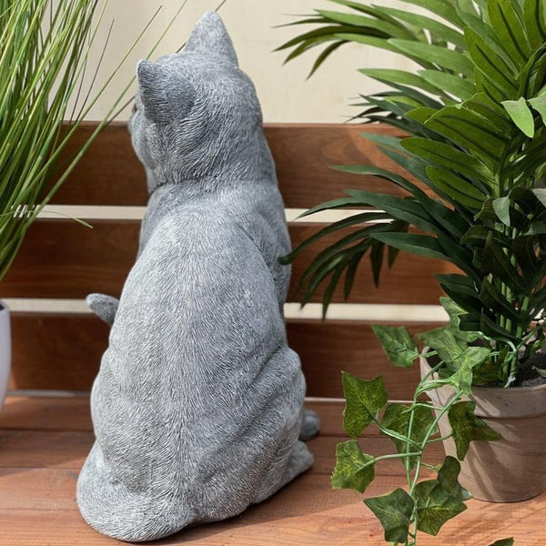 Steinfigur Katze sitzend