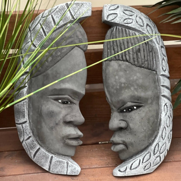 Afrikanisches Wandrelief 2er Set "Loango Kongo"