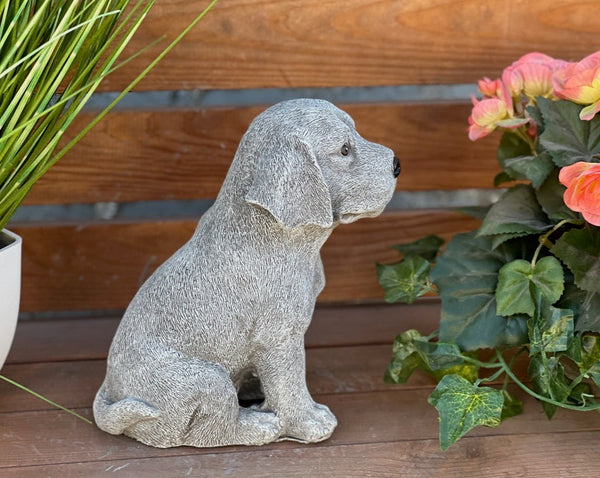 Steinfigur Beagle Welpe