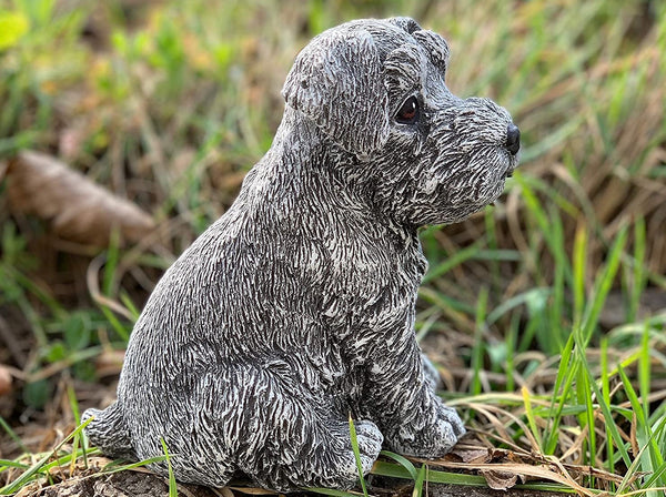 Steinfigur Hund Schnauzer